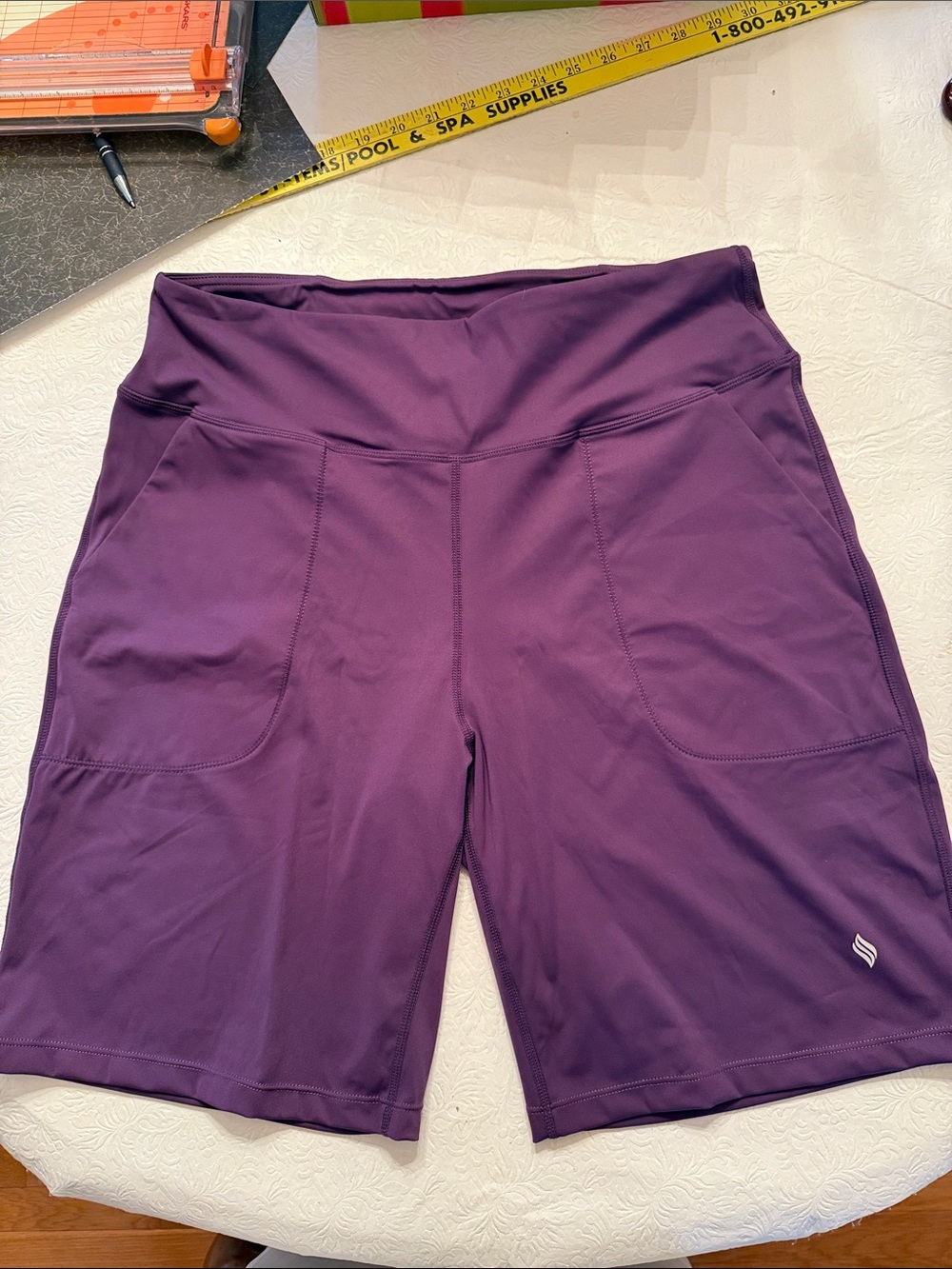 Santiny Women’s High-Rise Purple Active Shorts